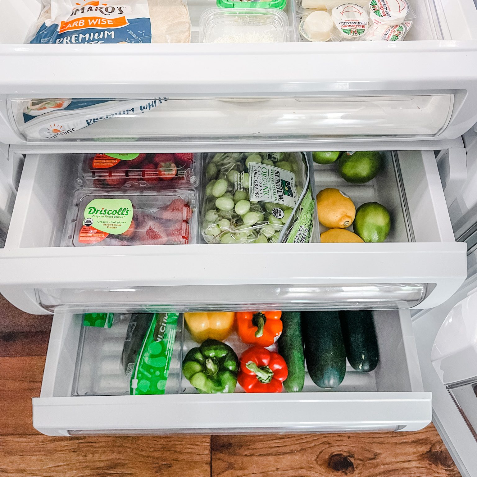 organized refrigerator - clean mama